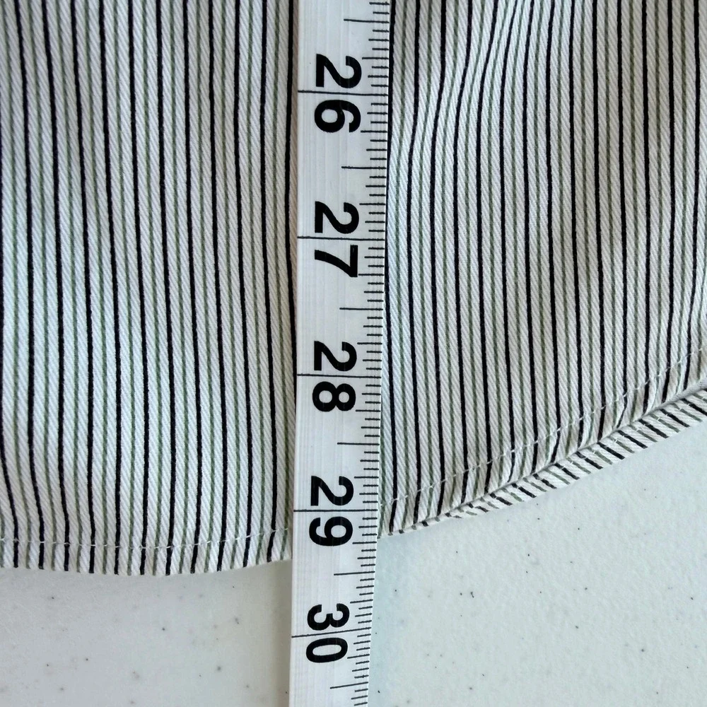 The‎ Celtic Ranch Grandfather Shirt Size Medium Striped Green Black Excellent